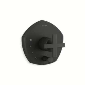 Kohler T27044-3-BL | Occasion Black OCCASION™ RITE-TEMP® VLV TRM W/DIV
