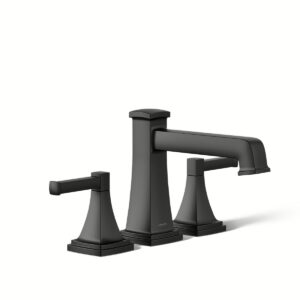 Kohler T27405-4-BL | Riff Black RIFF® 2H DECK MOUNT BATH FILLER