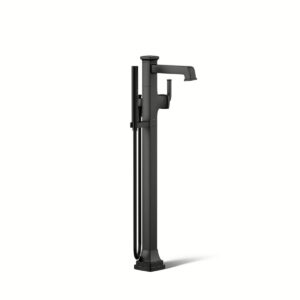 Kohler T27408-4-BL | Riff Black RIFF® FREESTANDING BATH FAUCET TRIM