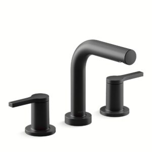 Kohler T33969-4-BL | Edalyn Black ELATE® 2H DM BATH FILLER, NON-DIVERTER