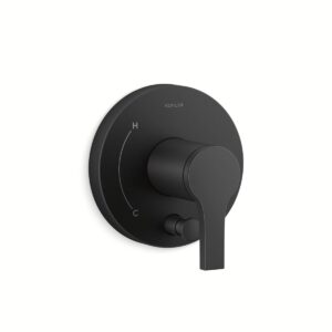 Kohler T35325-4-BL | Elate Black ELATE™ RITE-TEMP® W/DIVERTER TRIM