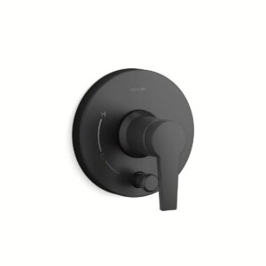 Kohler T49988-4-BL | Pitch Black PITCH®RITE-TEMP TRIM W/INTEGRAL DIVERTER
