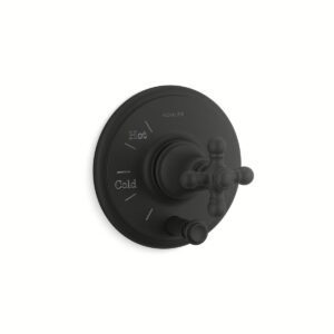 Kohler T72768-3-BL | Artifacts Black ARTIFACTS®RITE-TEMP® VLV TRM W/DIV,CROSS