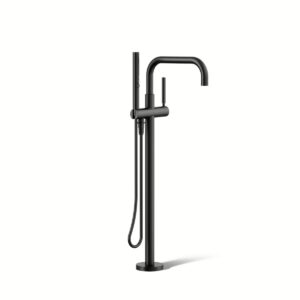 Kohler T97328-4-BL | Purist Black PURIST® FREESTANDING BATH FAUCET TRIM
