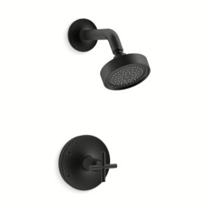 Kohler TS14422-3-BL | Purist Black PURIST® SHOWER TRIM-CROSS
