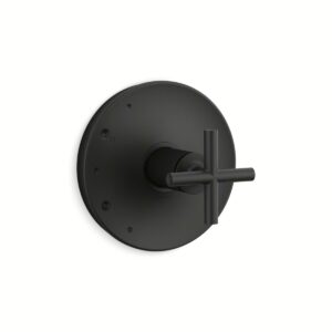 Kohler TS14423-3-BL | Purist Black PURIST® VALVE TRIM-CROSS