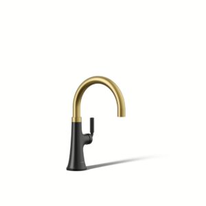 Kohler 23767-BMB | Tone Black,Gold TONE® BAR SWING SPOUT