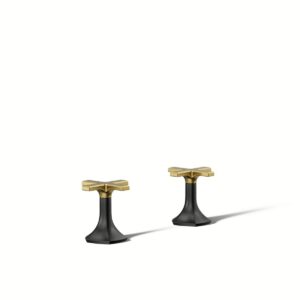 Kohler 27018-3-BMB | Occasion Black,Gold OCCASION™ DM BATH CROSS HANDLES
