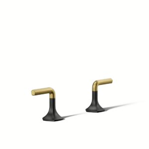 Kohler 27018-4-BMB | Occasion Black,Gold OCCASION™ DM BATH LEVER HANDLES