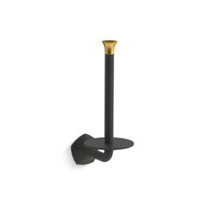 Kohler 27064-BMB | Occasion Black,Gold OCCASION™ VERTICAL TOILET TISSUE HOLDER