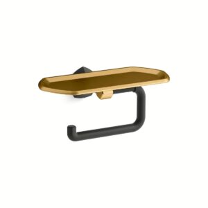 Kohler 27128-BMB | Occasion Black,Gold OCCASION™ COVERED TOILET TISSUE HOLDER