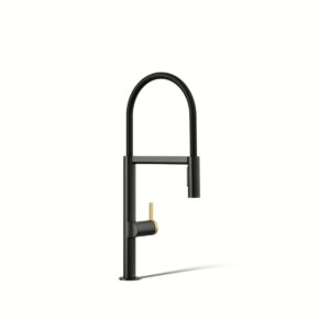 Kohler 28267-BMB | Components Black,Gold COMPONENTS® SEMI-PRO KITCHEN FAUCET