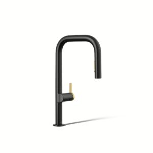 Kohler 28269-BMB | Components Black,Gold COMPONENTS® SQ SPOUT PULL DOWN FAUCET