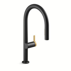 Kohler 28270-RT2-BMB | Components Black,Gold COMPONENTS® ARC SPOUT PD W/ RESPONSE