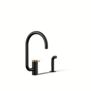 Kohler 28272-BMB | Components Black,Gold COMPONENTS® ARC SWING SPOUT W/SIDESPRAY