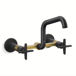 Kohler 28666-3-BMB | Billet Black,Gold BILLET™ WM BRIDGE - CROSS HDL SQUARE