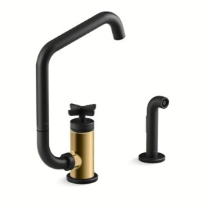 Kohler 28667-3-BMB | Billet Black,Gold BILLET™ SWING - CROSS HDL SQUARE