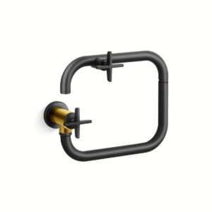 Kohler 28678-3-BMB | Billet Black,Gold BILLET™ WM POT FILLER - CROSS HANDLE