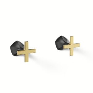 Kohler T27013-3-BMB | Occasion Black,Gold OCCASION™ WALL MOUNT CROSS HANDLES