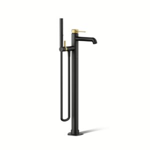 Kohler T27025-4-BMB | Occasion Black,Gold OCCASION™ FREESTANDING BATH FILLER