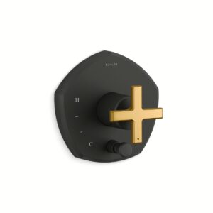 Kohler T27044-3-BMB | Occasion Black,Gold OCCASION™ RITE-TEMP® VLV TRM W/DIV