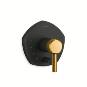 Kohler T27044-4-BMB | Occasion Black,Gold OCCASION™ RITE-TEMP® VLV TRM W/DIV