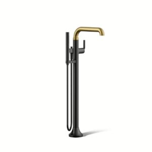 Kohler T27424-4-BMB | Tone Black,Gold TONE® FREESTANDING BATH FAUCET TRIM