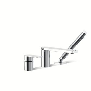 Kohler 23488-4-CP | Parallel Chrome PARALLEL® 3HOLE BATH FILLER W/ HNDSHWR