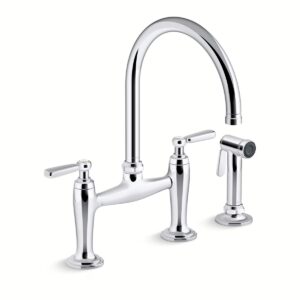 Kohler 28356-CP | Edalyn Chrome EDALYN™ BRIDGE W/ SIDE SPRAY