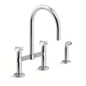 Kohler 28673-3-CP | Billet Chrome BILLET™ DM BRIDGE - CROSS HANDLE