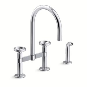 Kohler 28673-9-CP | Billet Chrome BILLET™ DM BRIDGE - CIRCLE HANDLE