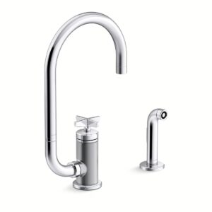 Kohler 28675-3-CP | Billet Chrome BILLET™ COMPOUND SWING - CROSS HANDLE