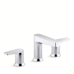 Kohler 37887-4-CP | Taut Chrome TAUT® WIDESPREAD FAUCET