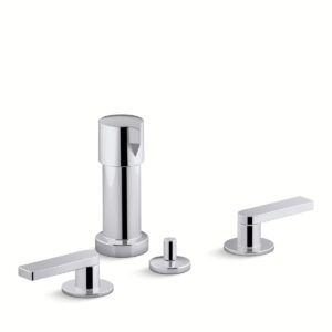 Kohler 73077-4-CP | Composed Chrome COMPOSED™ WIDESPREAD BIDET FAUCET, LVR