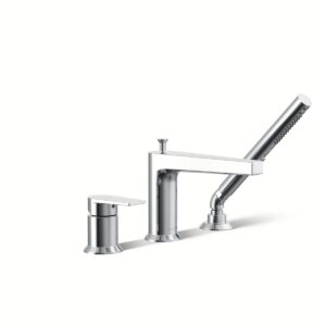 Kohler 74032-4-CP | Taut Chrome TAUT® 3HOLE BATH FILLER W/HANDSHOWER