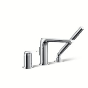 Kohler 97360-4-CP | Avid Chrome AVID® 3 HOLE BATH FILLER W/ HANDSHOWER