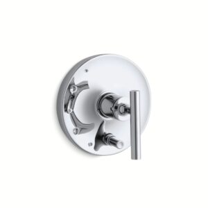 Kohler T14501-4-CP | Purist Chrome PURIST® R/T VLV TRIM W/DIVERTER, LVR HDL