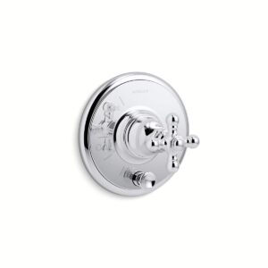 Kohler T72768-3-CP | Artifacts Chrome ARTIFACTS®RITE-TEMP® VLV TRM W/DIV,CROSS