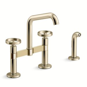 Kohler 28665-9-AF | Billet Gold BILLET™ DM BRIDGE - CIRCLE HDL SQUARE