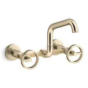 Kohler 28666-9-AF | Billet Gold BILLET™ WM BRIDGE - CIRCLE HDL SQUARE