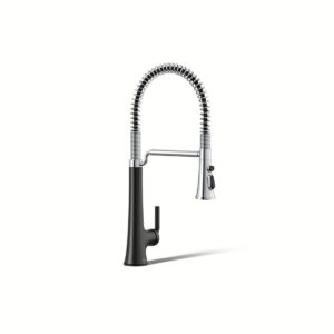 Kohler 23765-CBL | Tone Chrome, Black TONE® SEMI-PRO W/ PD SPRAY KITCHEN FCT