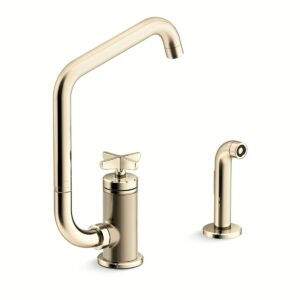 Kohler 28667-3-AF | Billet Gold BILLET™ SWING - CROSS HDL SQUARE