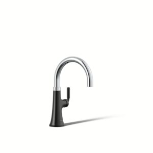 Kohler 23767-CBL | Tone Chrome, Black TONE® BAR SWING SPOUT