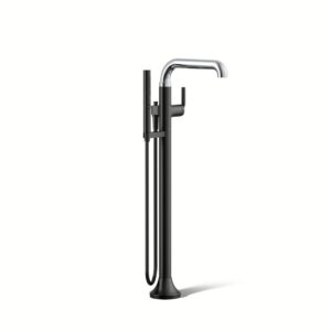 Kohler T27424-4-CBL | Tone Chrome, Black TONE® FREESTANDING BATH FAUCET TRIM