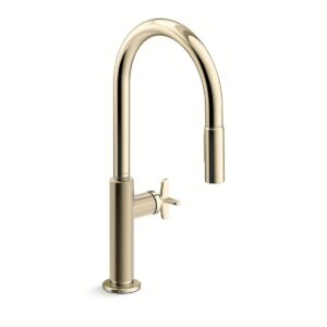 Kohler 28670-3RT2-AF | Billet Gold BILLET™ TOUCHLESS PD - CROSS HANDLE