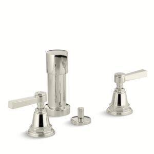 Kohler 13142-4A-SN | Pinstripe Polished Nickel PINSTRIPE® PURE WIDESPREAD BIDET FAUCET
