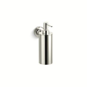 Kohler 14380-SN | Purist Polished Nickel PURIST® WALLMOUNT SOAP DISPENSER