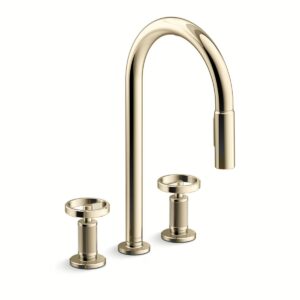 Kohler 28671-9-AF | Billet Gold BILLET™ WIDESPREAD PD - CIRCLE