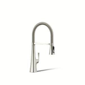 Kohler 22061-SN | Graze Polished Nickel GRAZE® MEDIUM SEMI-PRO KITCHEN FAUCET