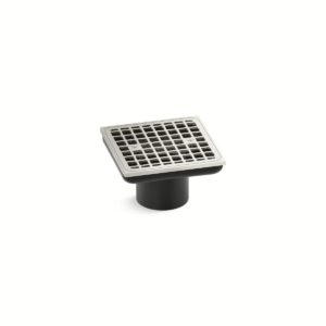 Kohler 22665-SN | Polished Nickel SQUARE GRID WITH SCREWS & DRAIN THROAT